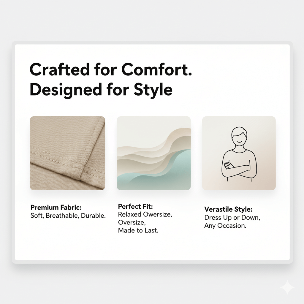 The Essential Beige Oversize T-Shirt - Premium Comfort Tee